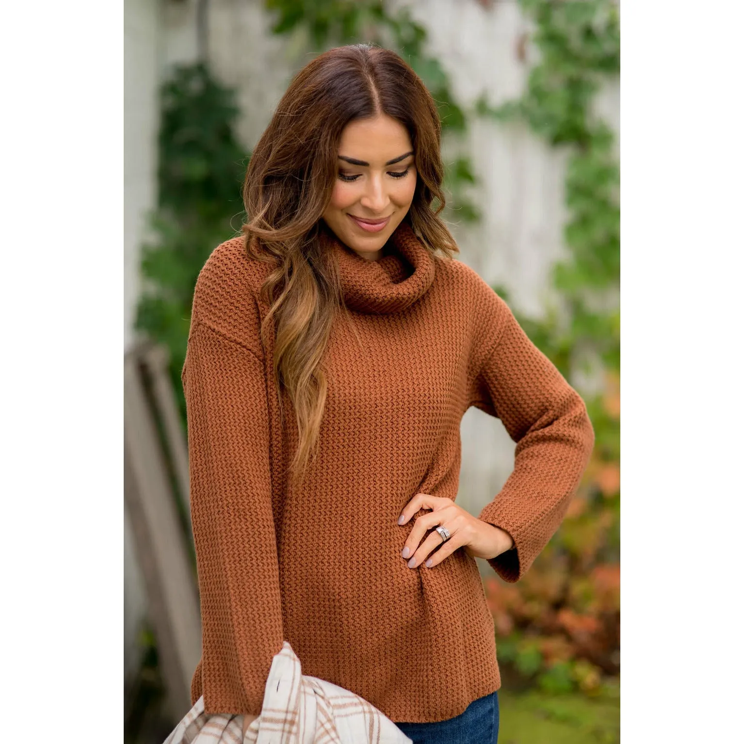 Cowl Neck Knit Sweater