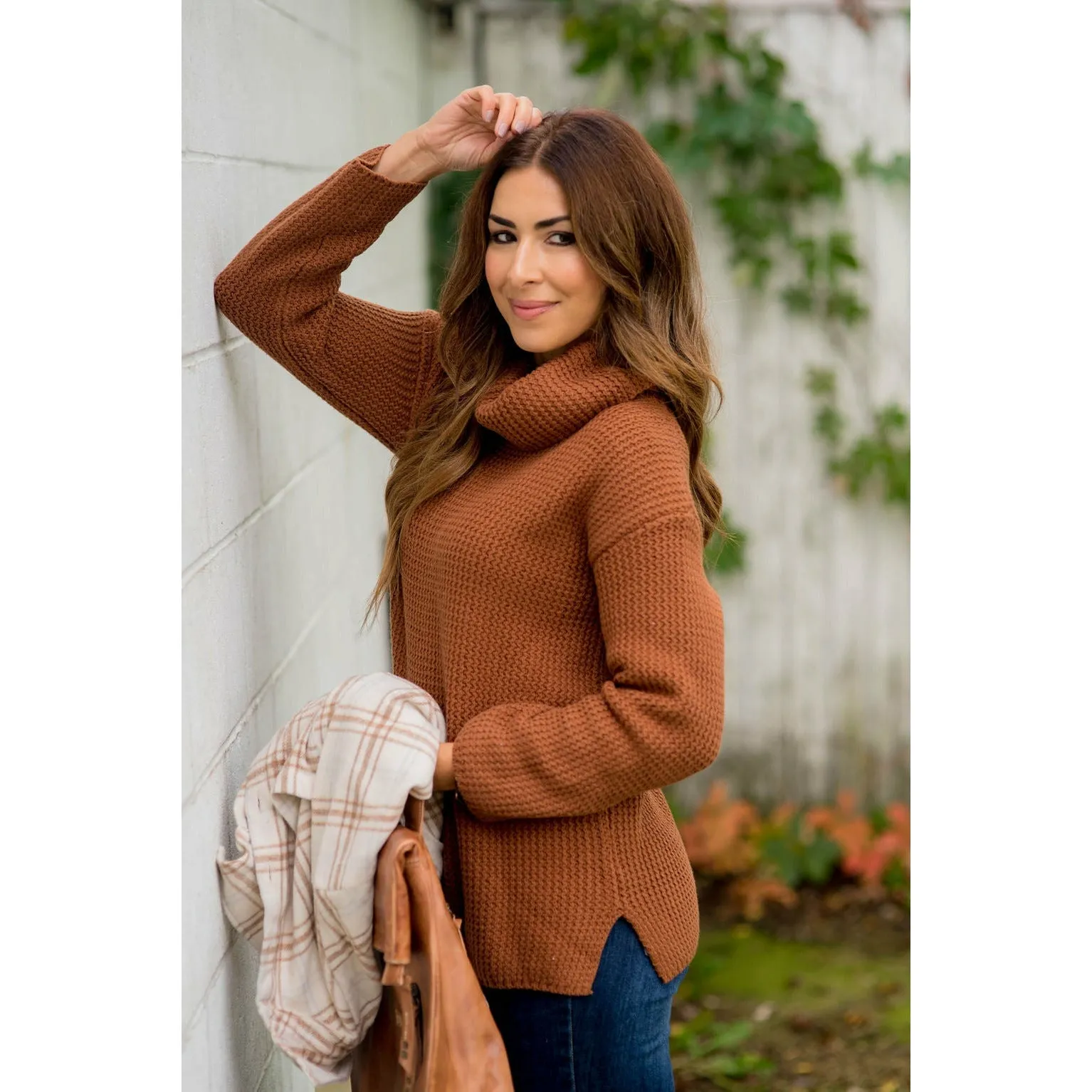 Cowl Neck Knit Sweater