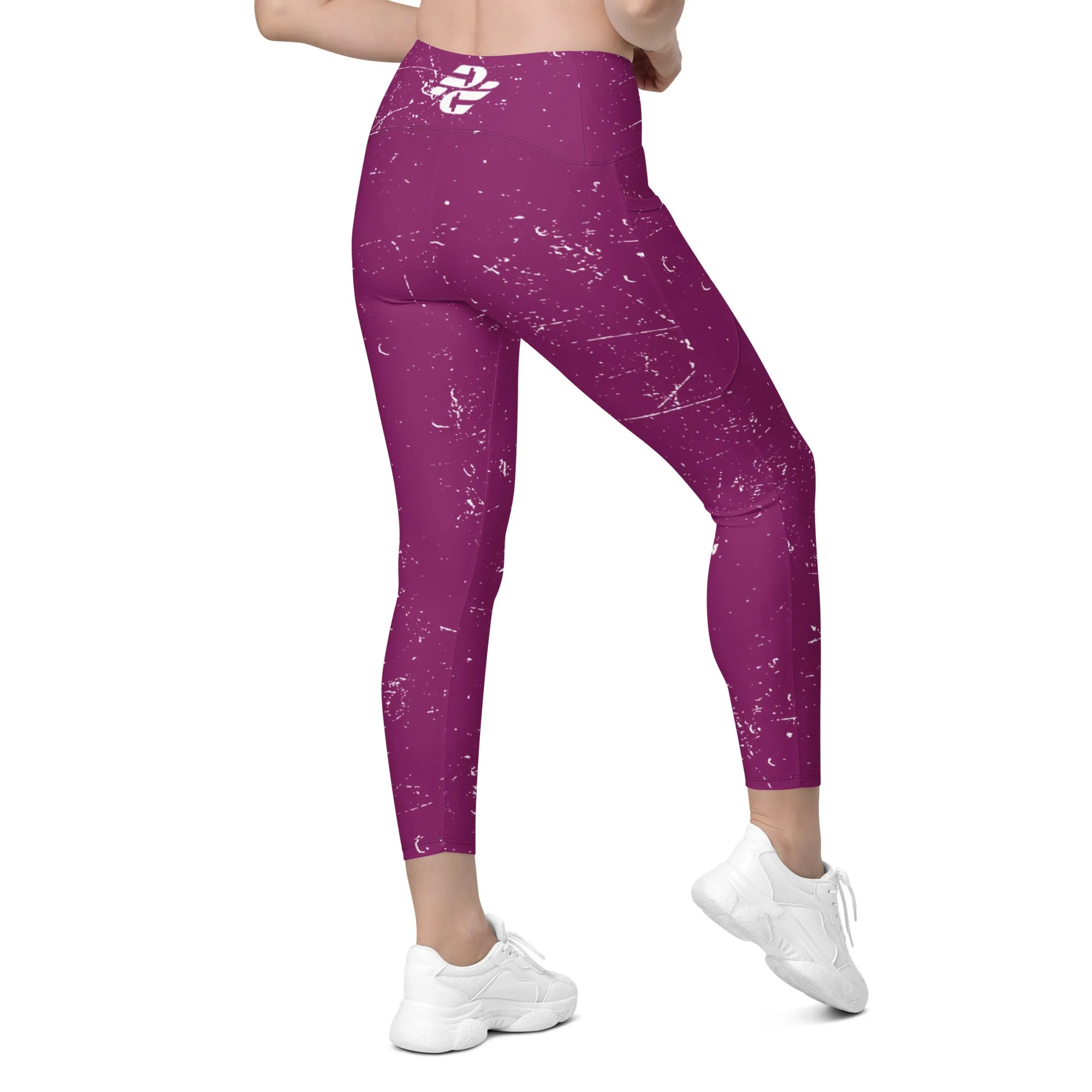 Crossover leggings with pockets