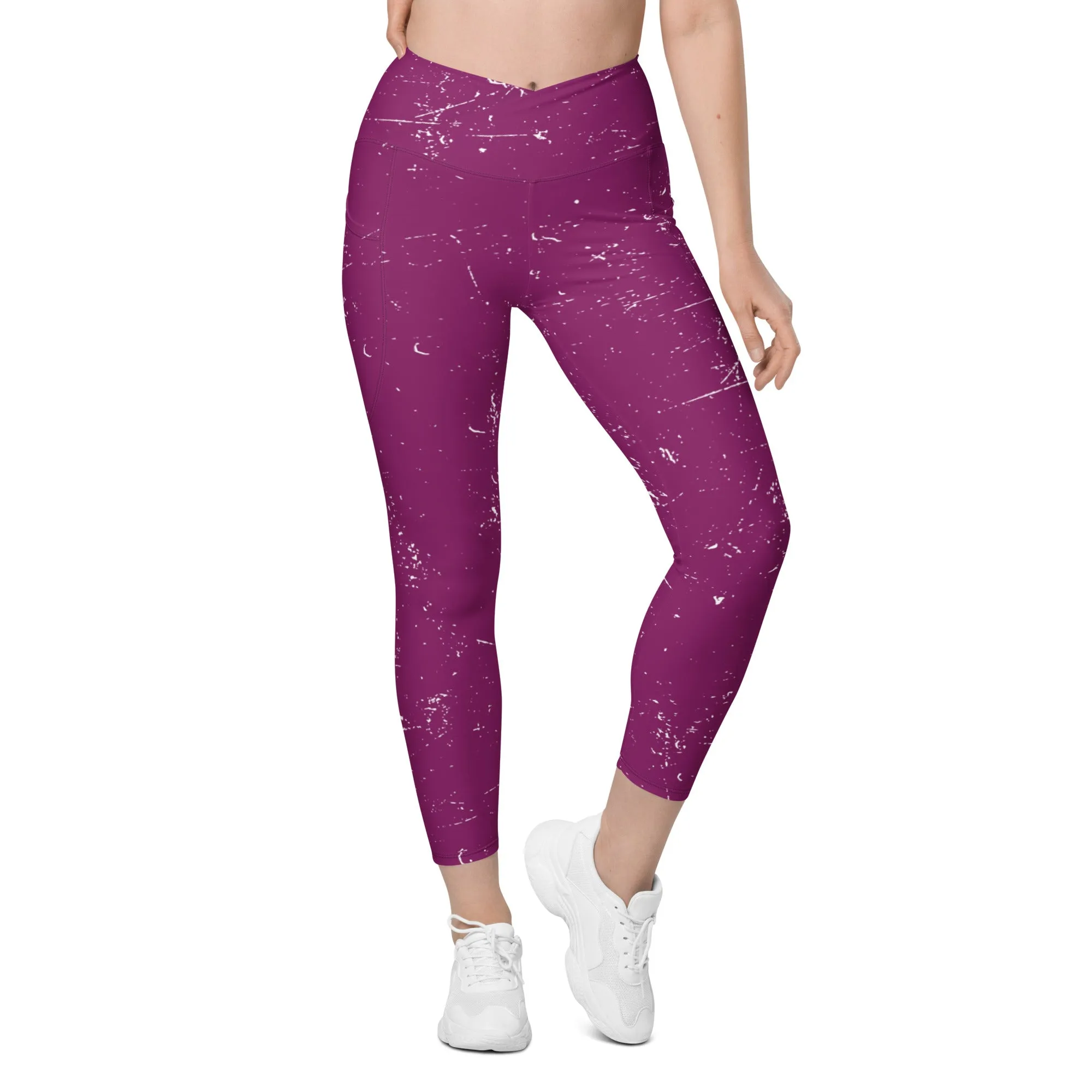 Crossover leggings with pockets