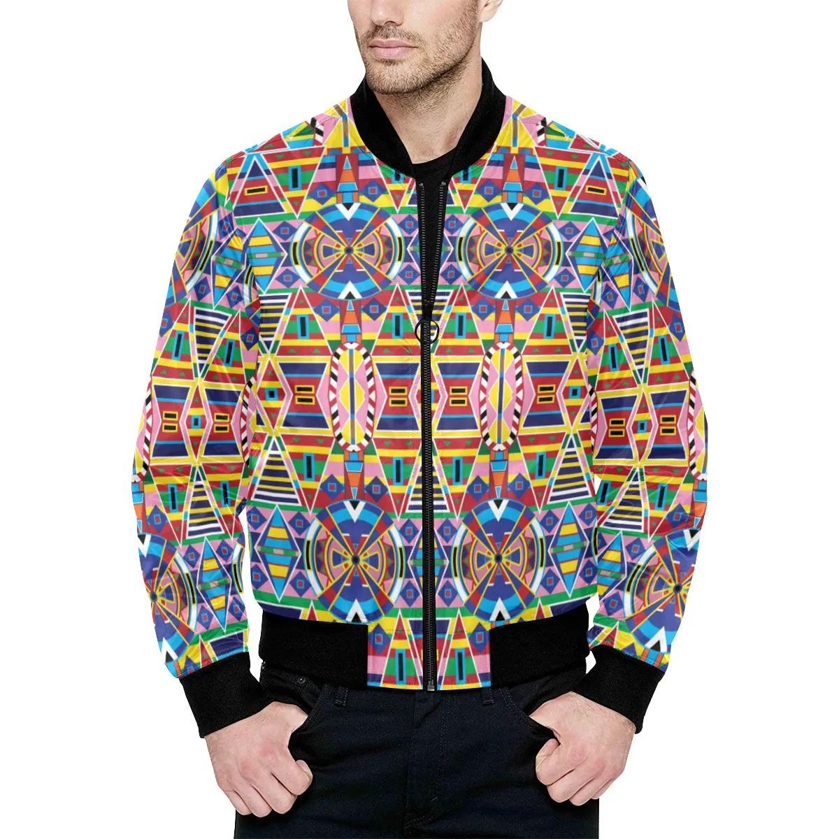 Crow Captive Quilted Bomber Jacket for Men