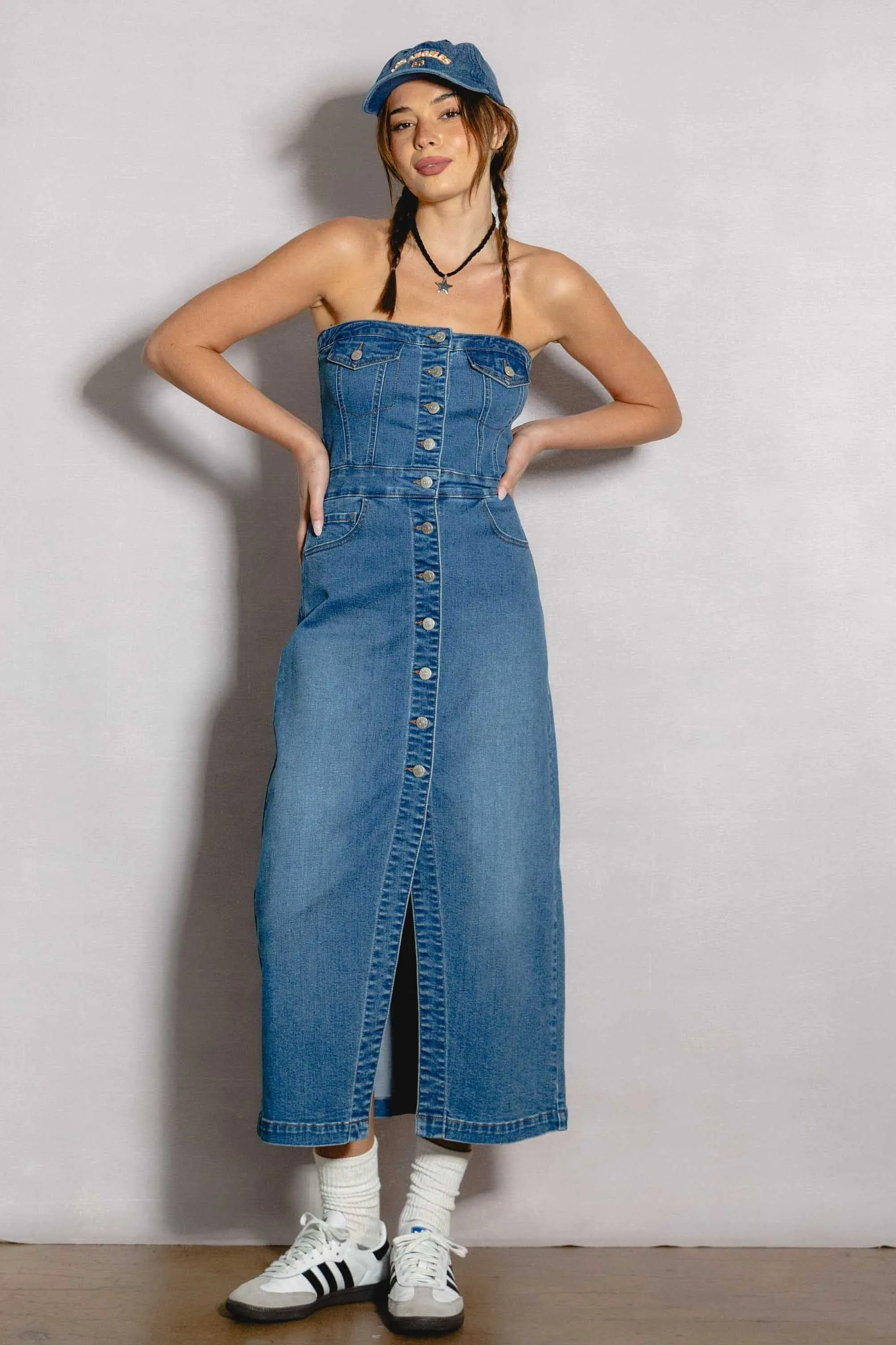 Denim Midi Dress