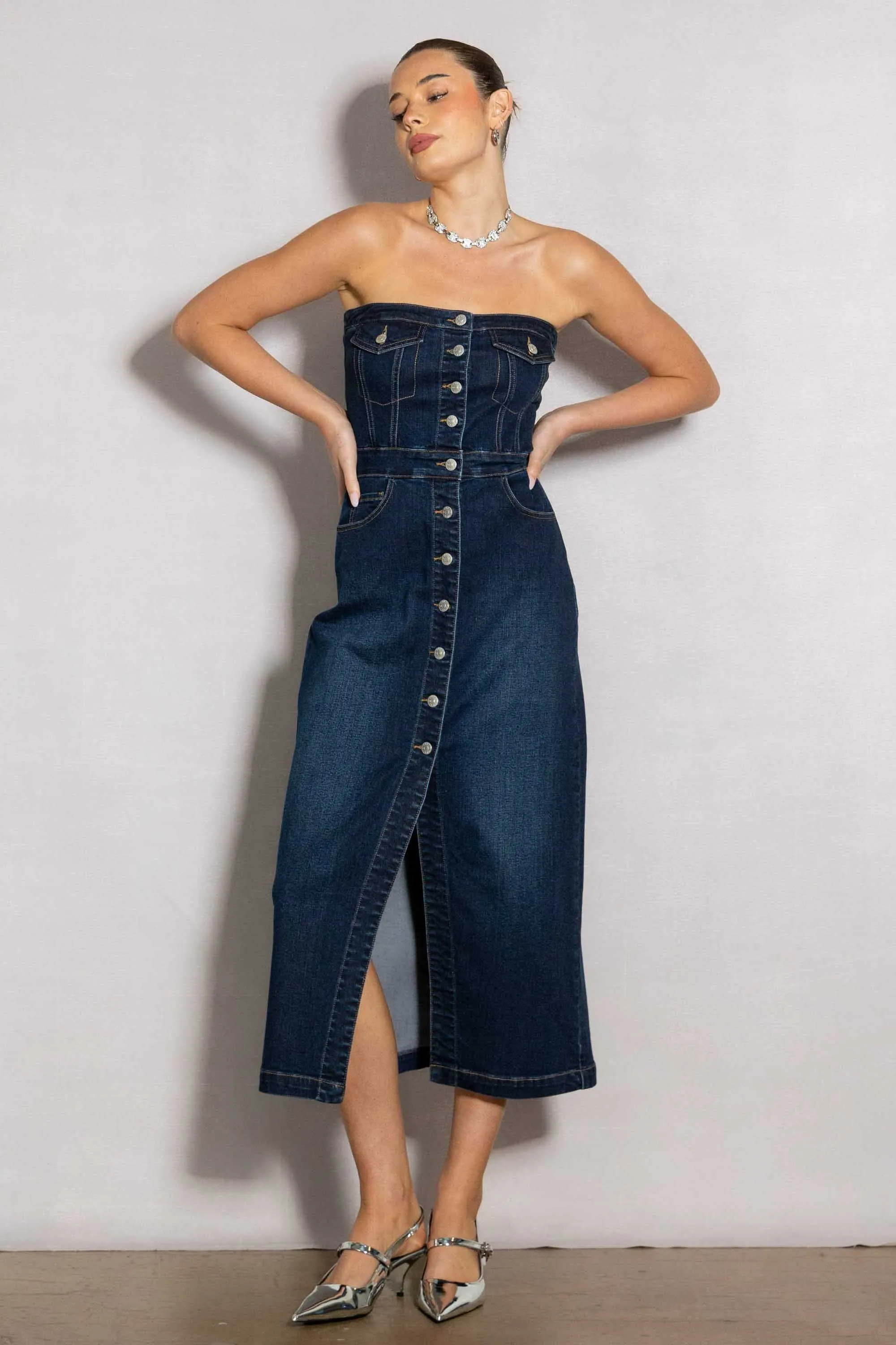 Denim Midi Dress