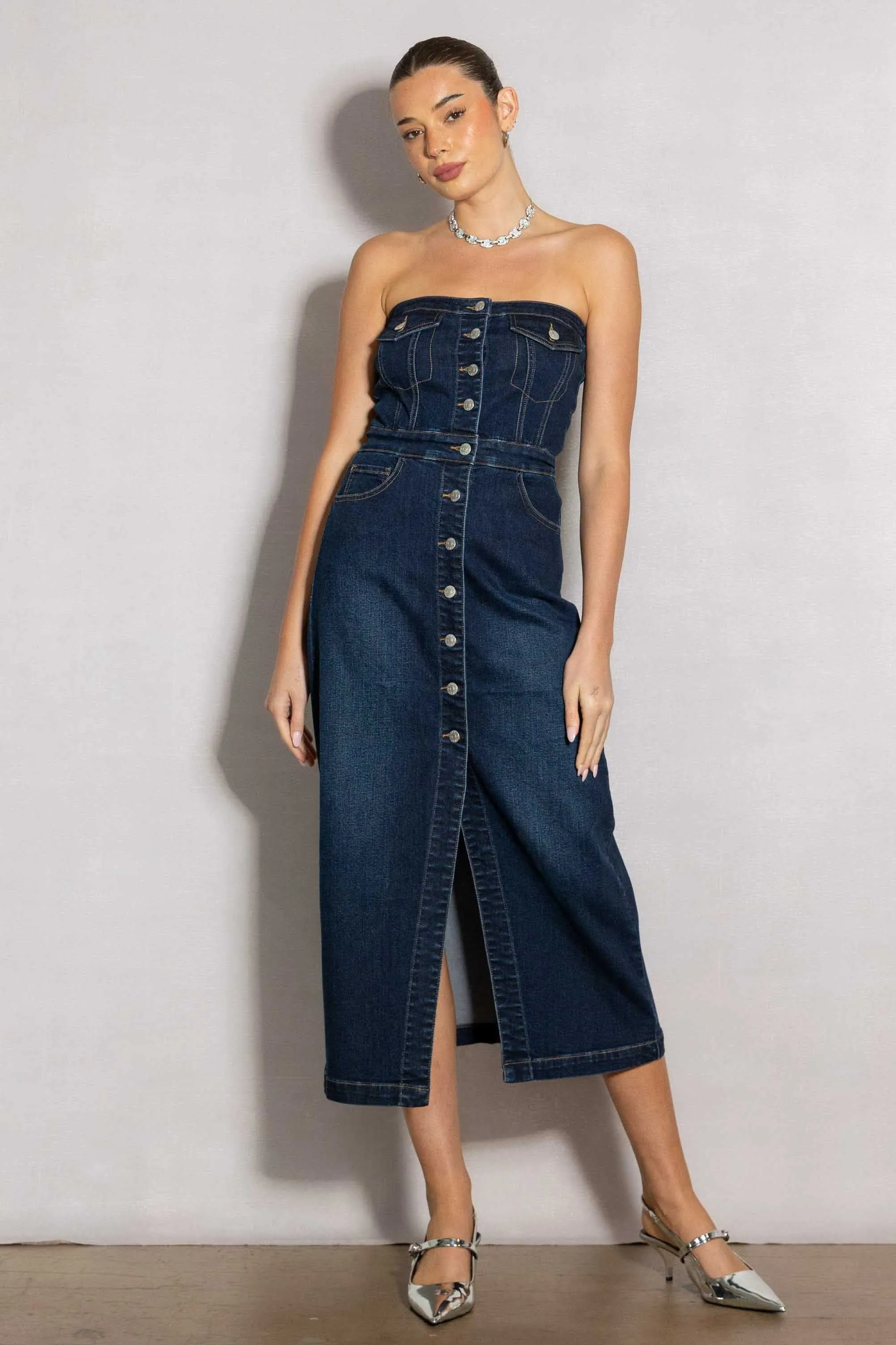 Denim Midi Dress