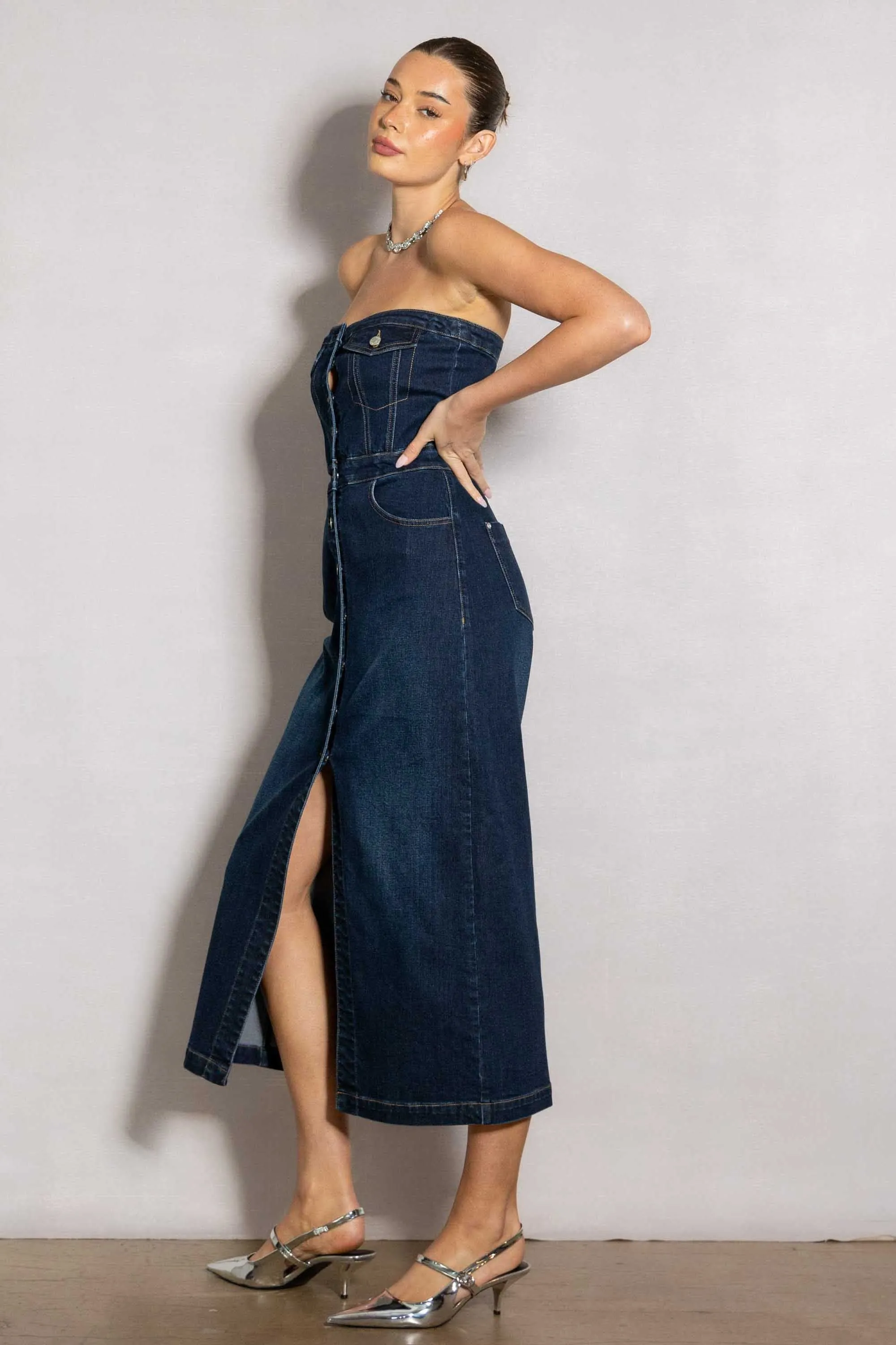 Denim Midi Dress