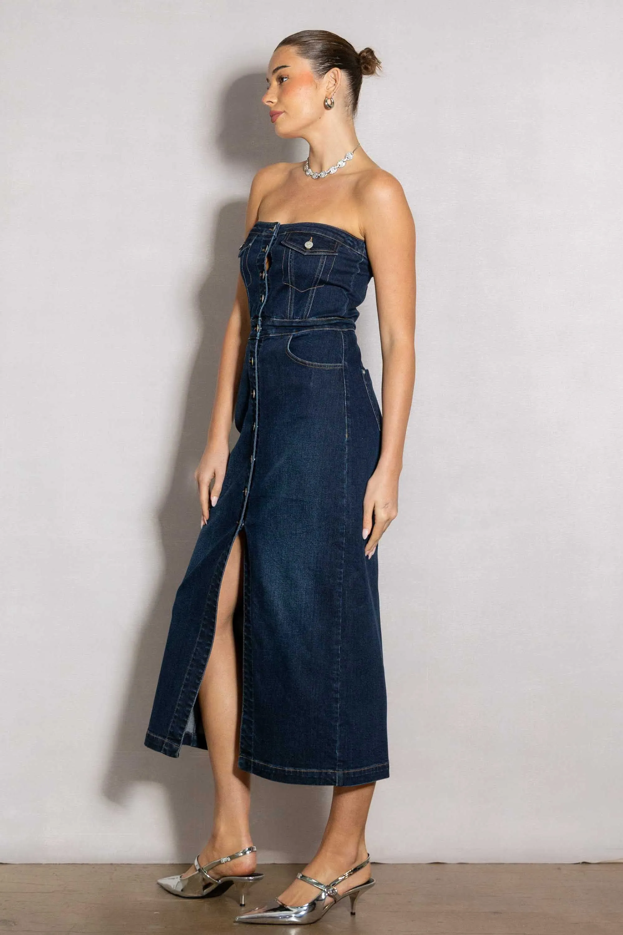 Denim Midi Dress