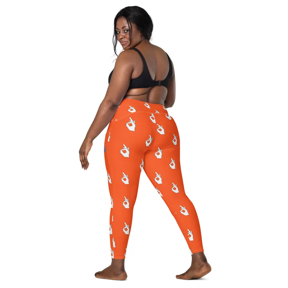 Descendants of The Island hand print Trojan Leggings with pockets