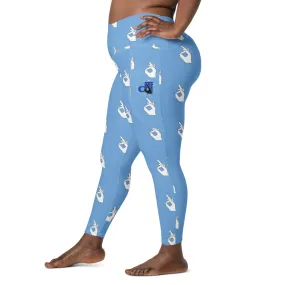 Descendants of The Island Jody Blue Hand Pattern Leggings with pockets