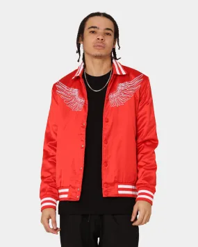 En Noir Inc Midnight Satin Jacket Red