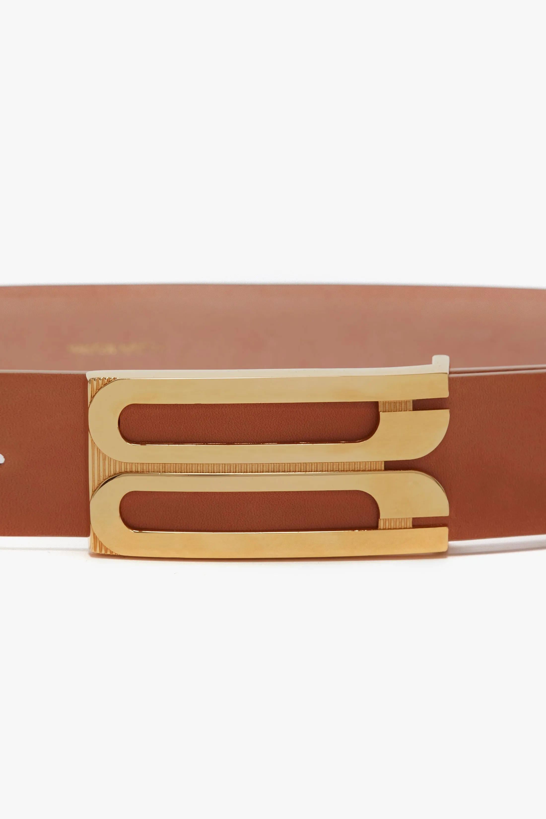 Exclusive Jumbo Frame Belt In Sand Leather