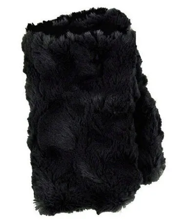 Fingerless / Texting Gloves, Reversible - Luxury Faux Fur in Honey Badger  -  Sold Out