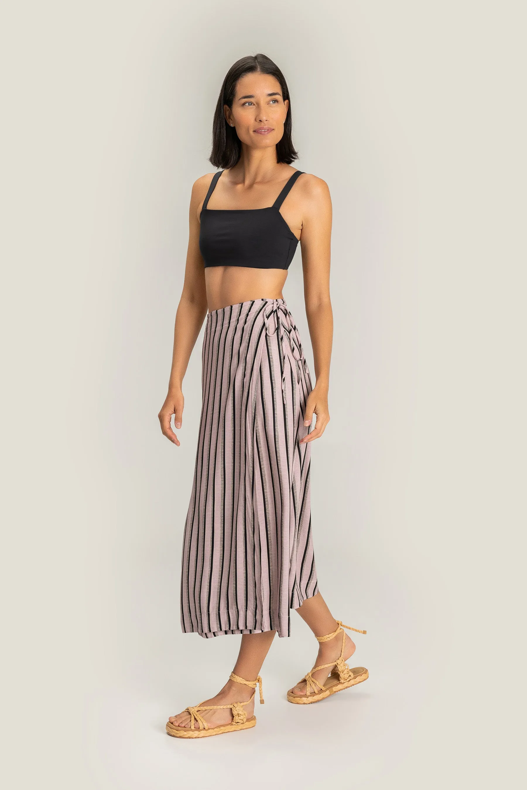 Flora Wrap Midi Skirt