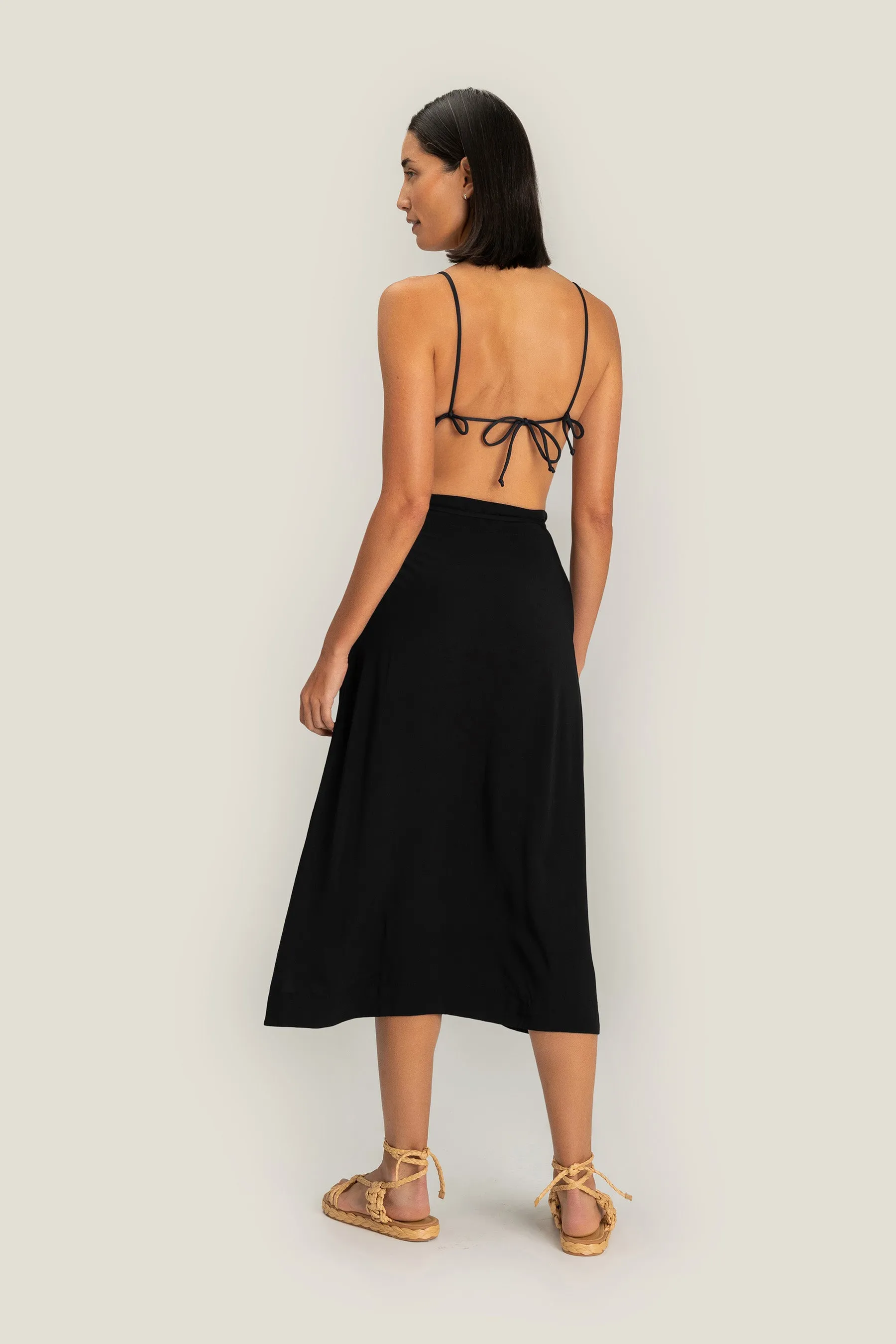 Flora Wrap Midi Skirt