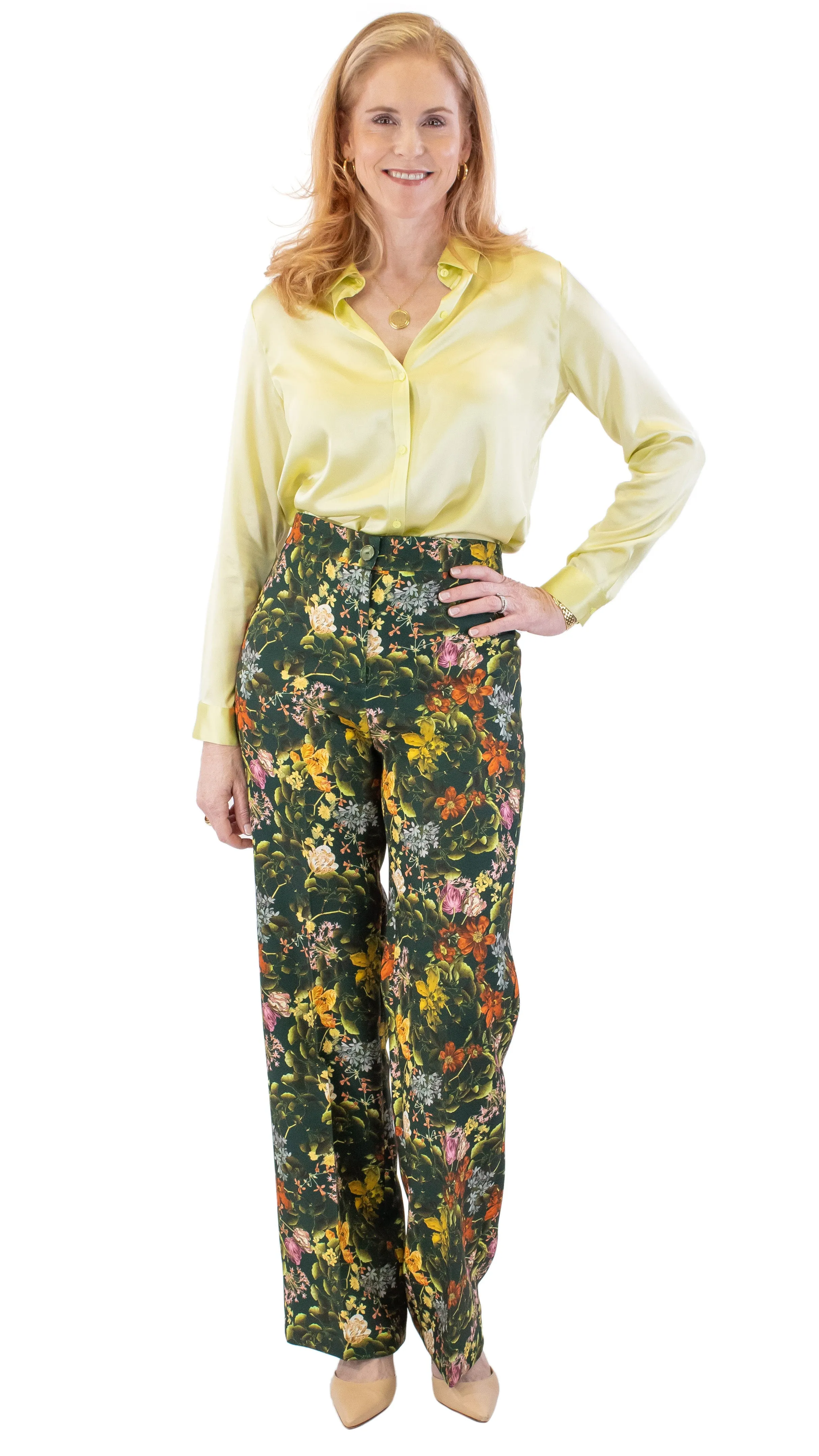 Floral Trouser - Green/Multi