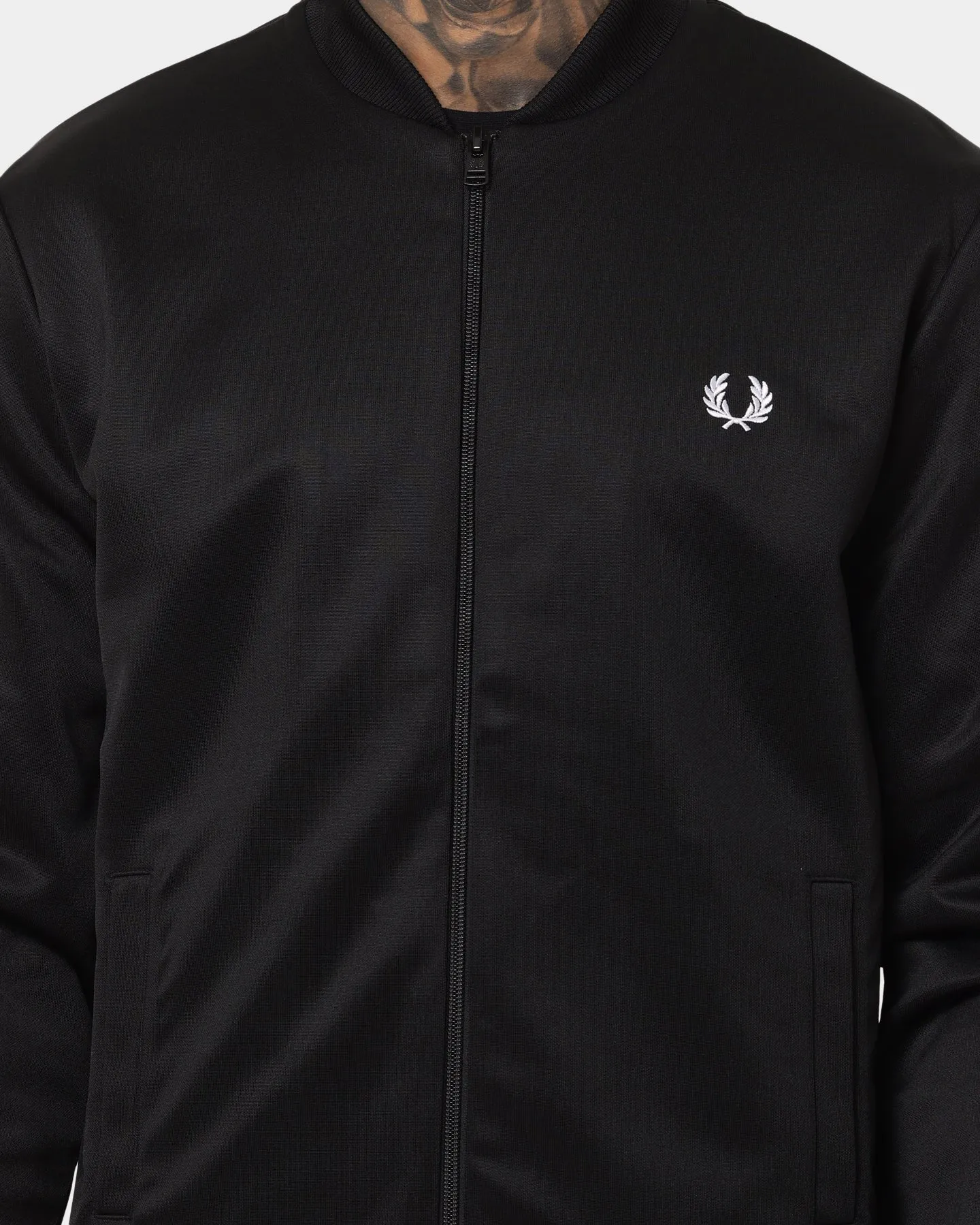 Fred Perry Badged Track Jacket Black