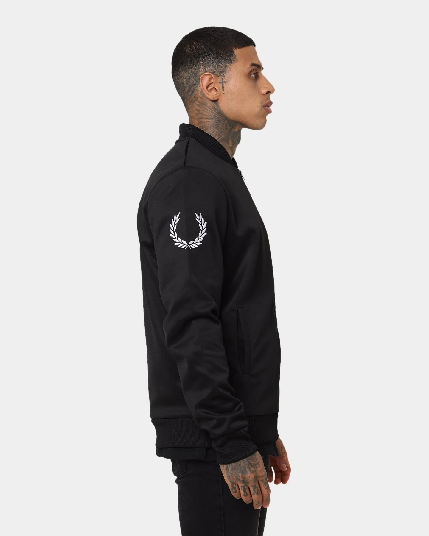 Fred Perry Badged Track Jacket Black