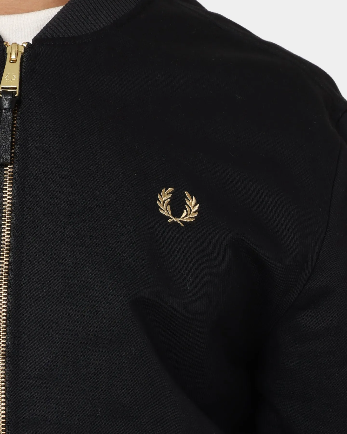 Fred Perry Twill Bomber Jacket Black