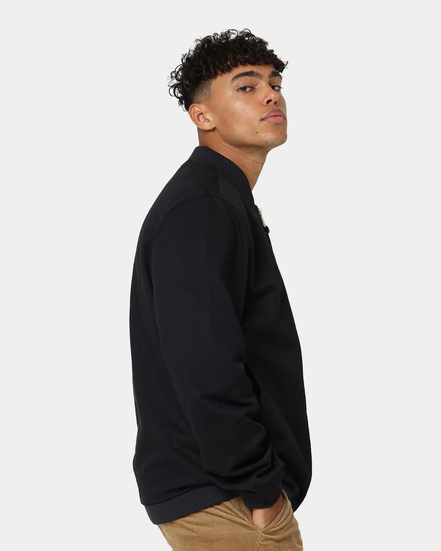 Fred Perry Twill Bomber Jacket Black