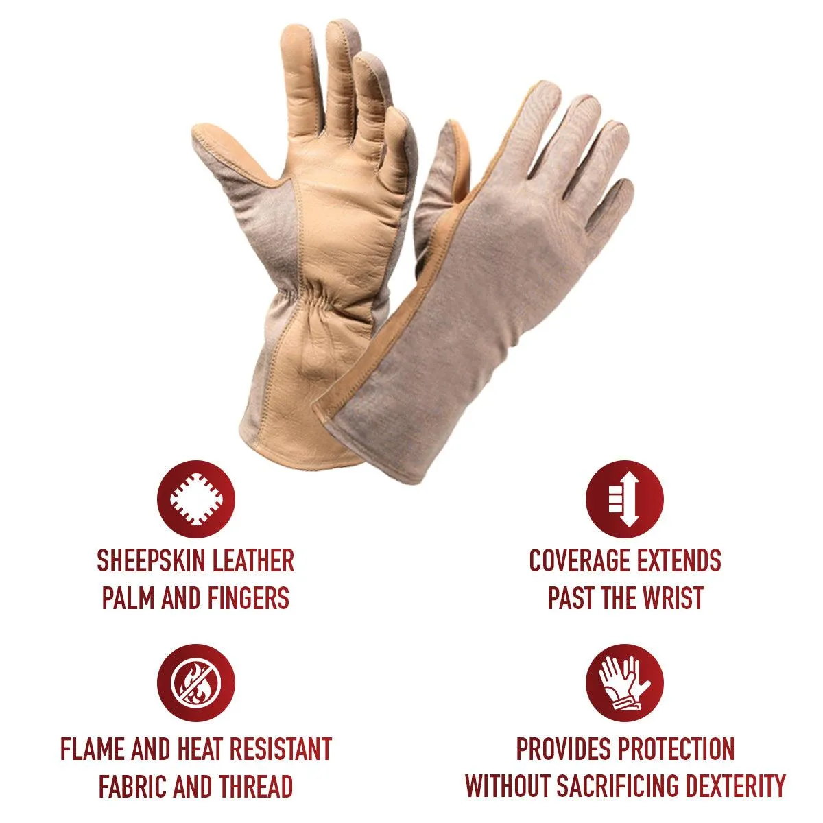 G.I. Type Flame & Heat Resistant Flight Gloves