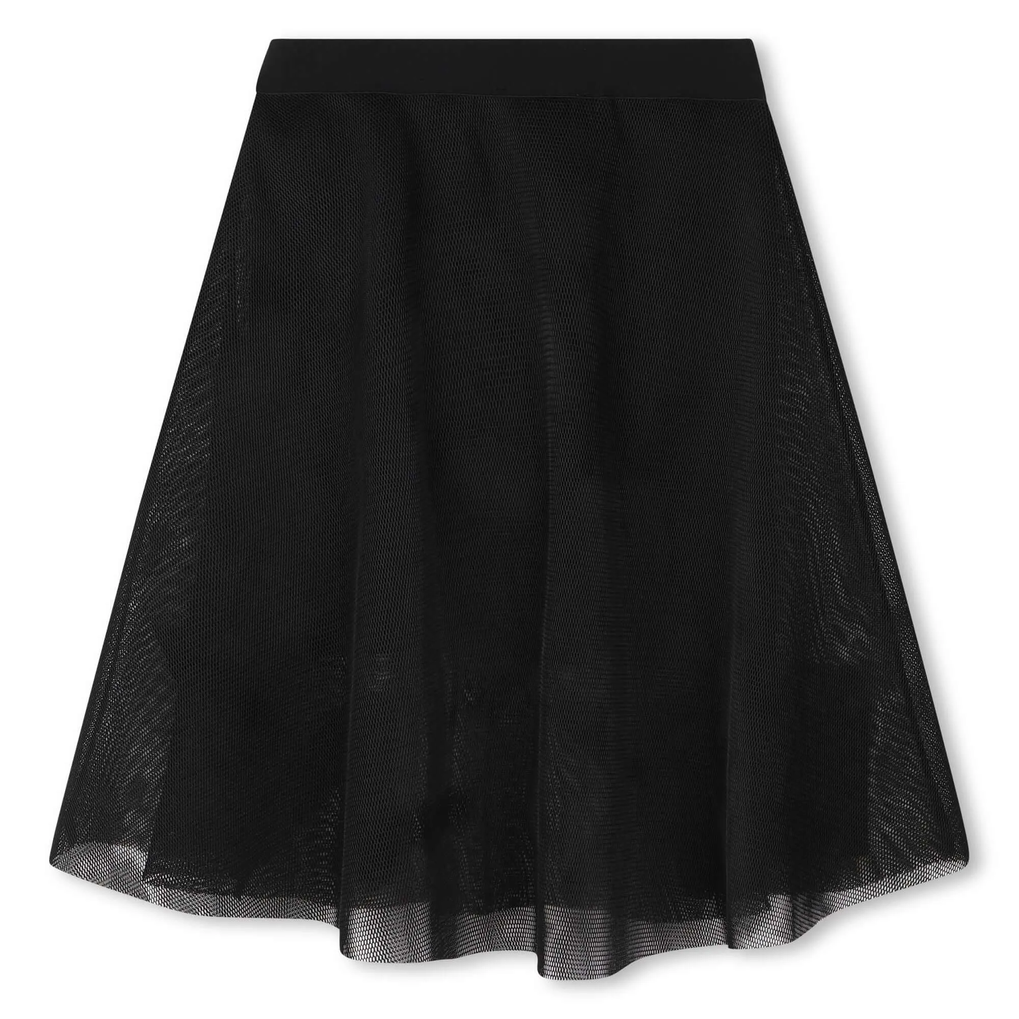 Girls Black Logo Tulle Skirt