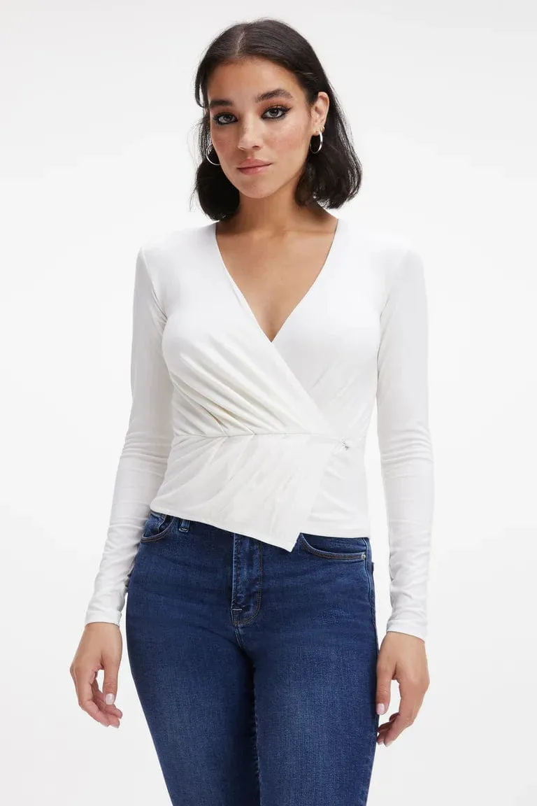 Good Touch Wrap Top Ivory