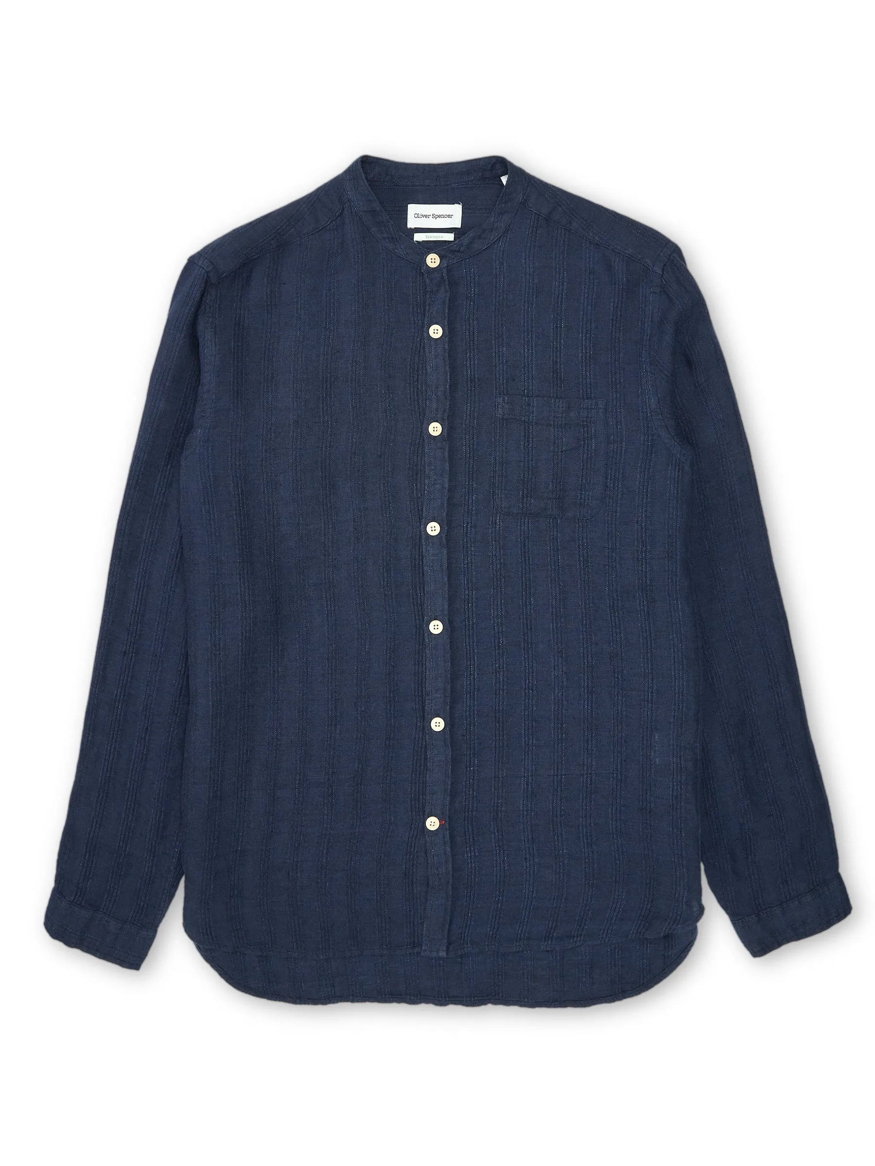 Grandad Shirt Arnold Navy