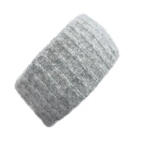 Gray Ribbed Alpaca Ear Warmer by SLATE   SALT