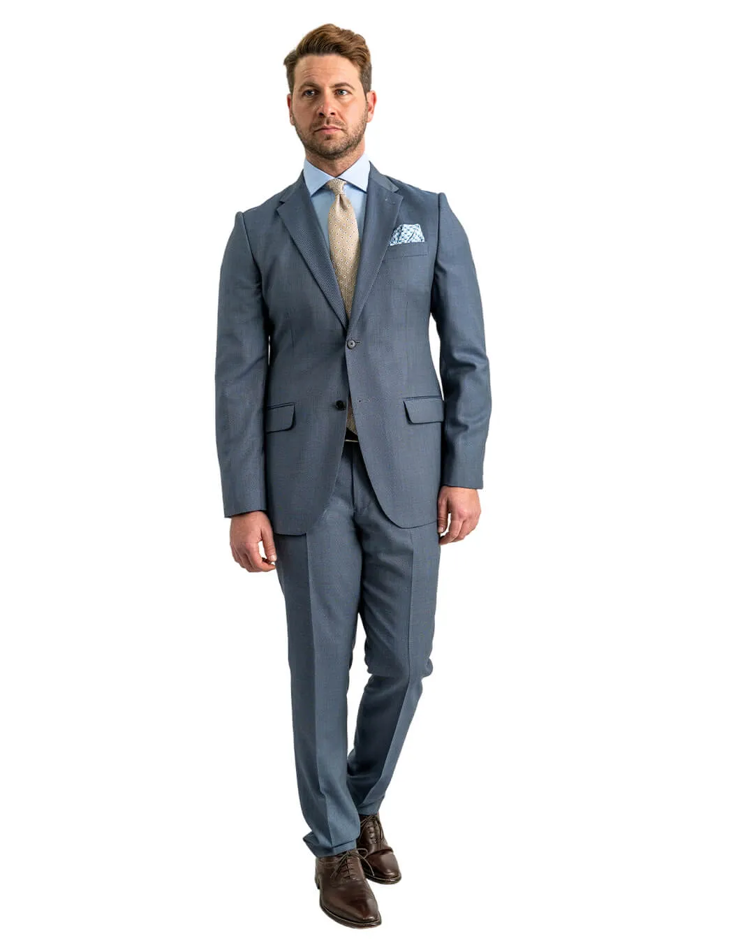 Grey Birdseye Suit