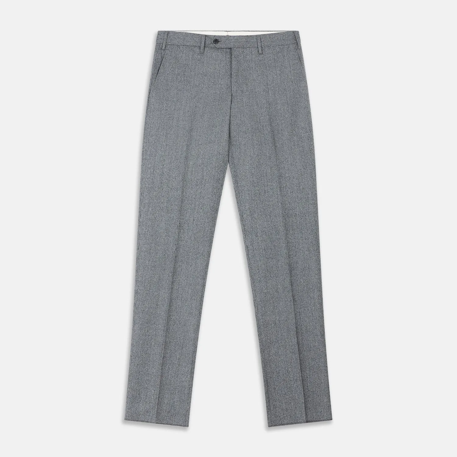 Grey Puppytooth Wool Manson Trouser