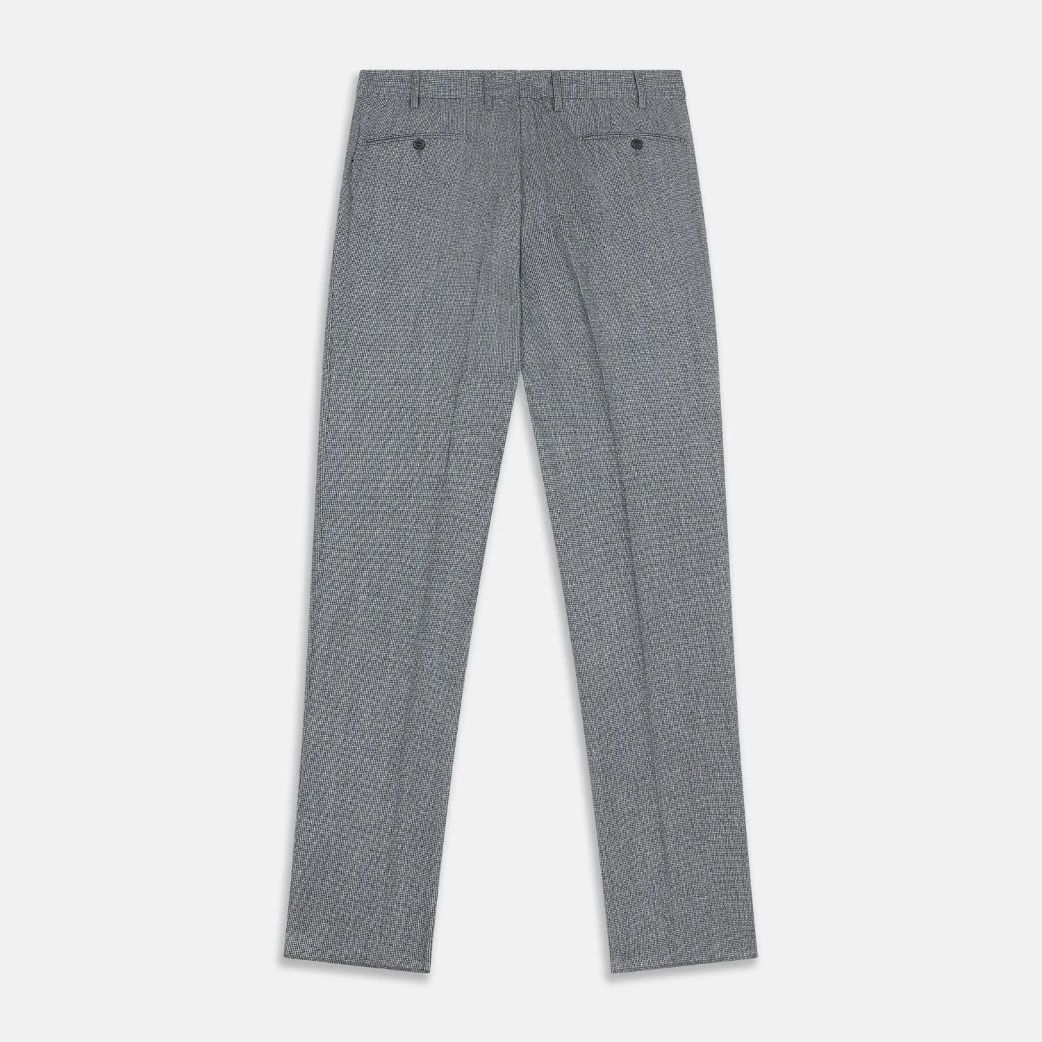 Grey Puppytooth Wool Manson Trouser