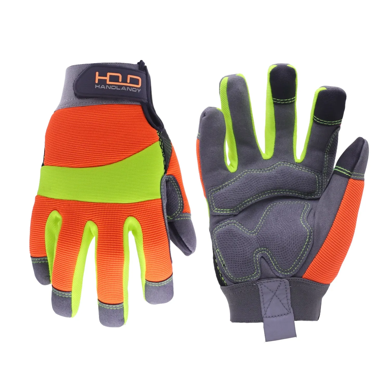 Handlandy Men Work Gloves Reflective Anti Vibration Breathable 5805