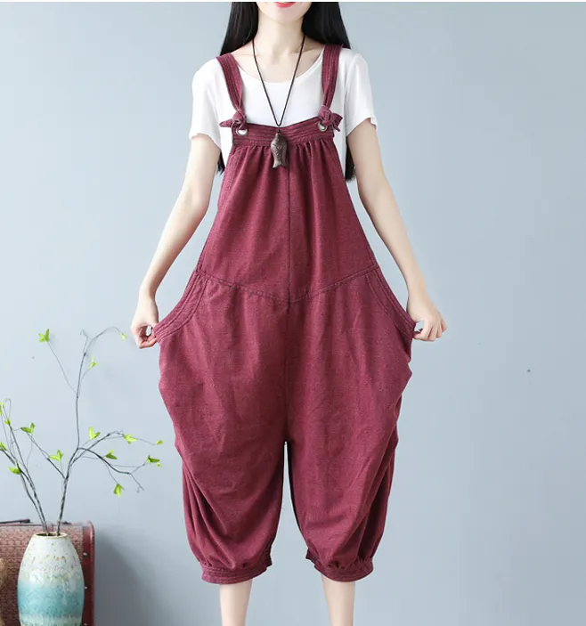 Handmade Denim Casual Spring Denim Overall Women Jumpsuits