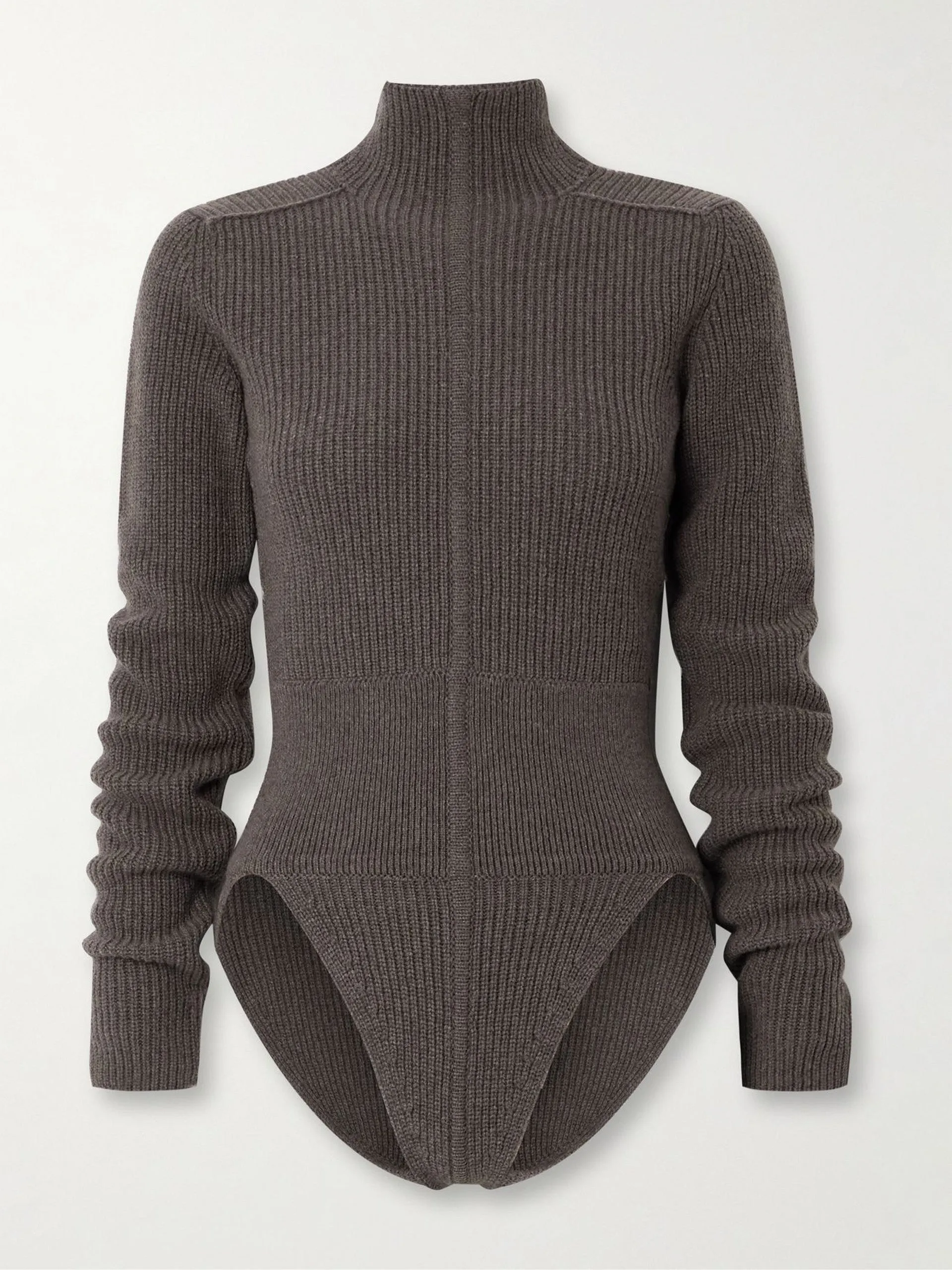 Headon knitted cashmere and wool-blend turtleneck bodysuit