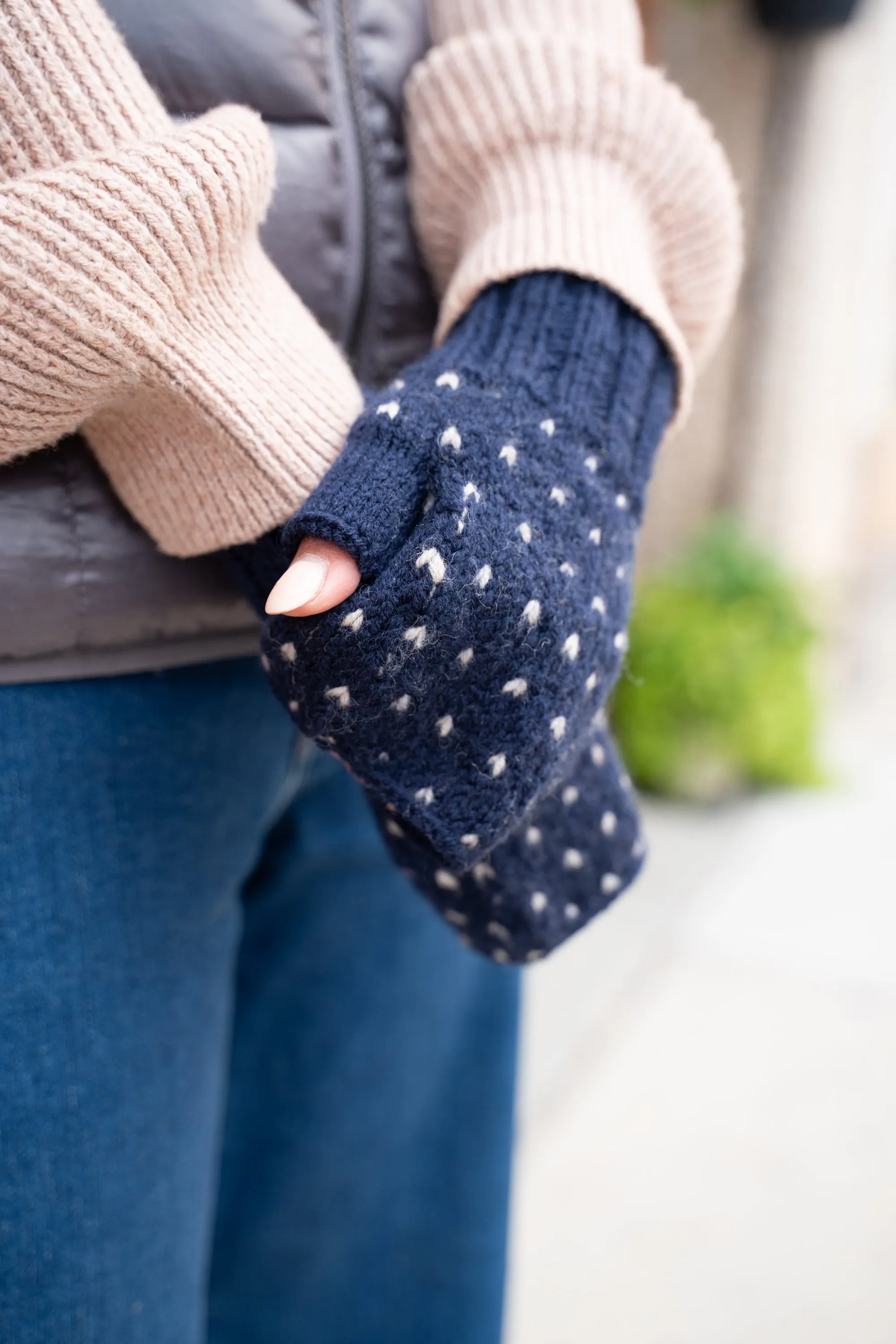 Hearts Fingerless Gloves