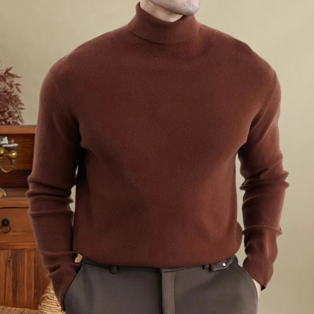 High-turtleneck classic sweater