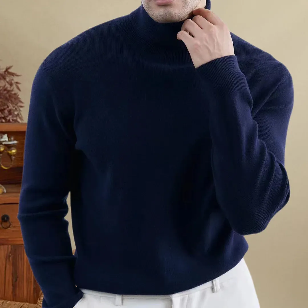 High-turtleneck classic sweater