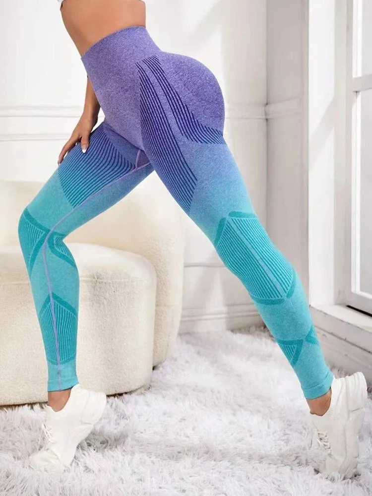 High-Waist Seamless Push-Up Yoga Legging for Fitness and Gym Sports