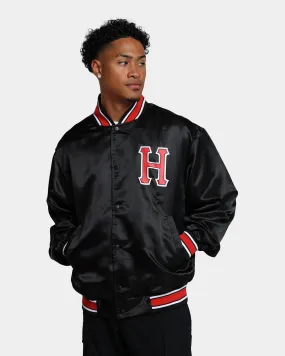 HUF Crackerjack Satin Baseball Jacket Black