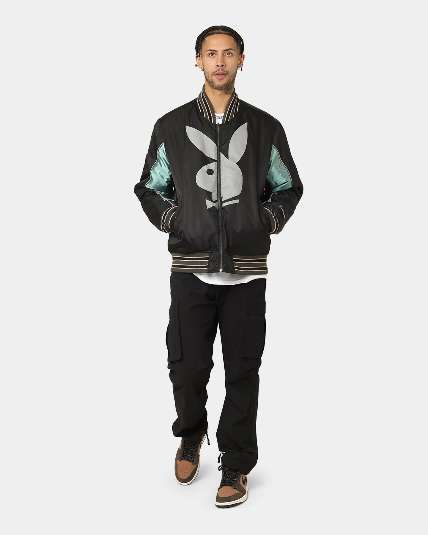 HUF X Playboy Reversible Bomber Jacket Black