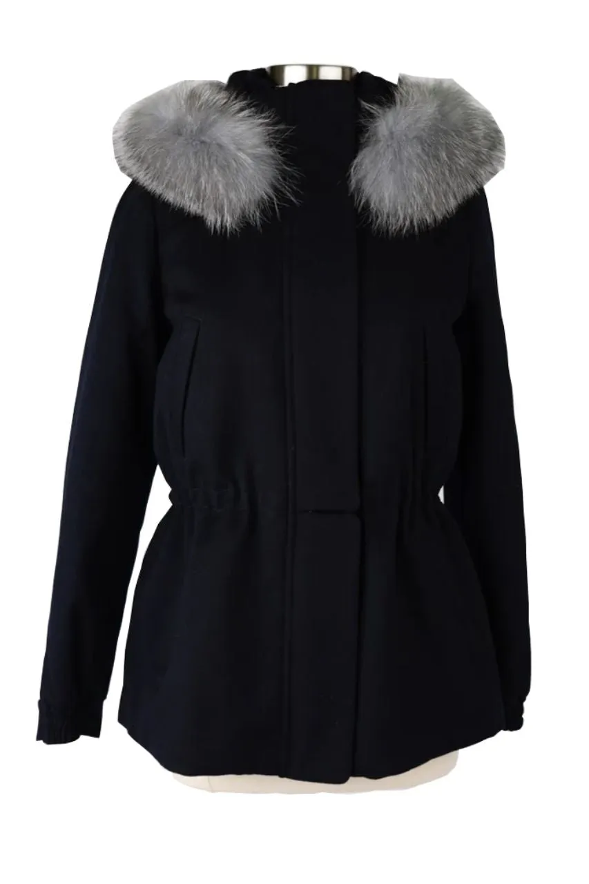 Icery Cashmere Parka w/Fur Hood