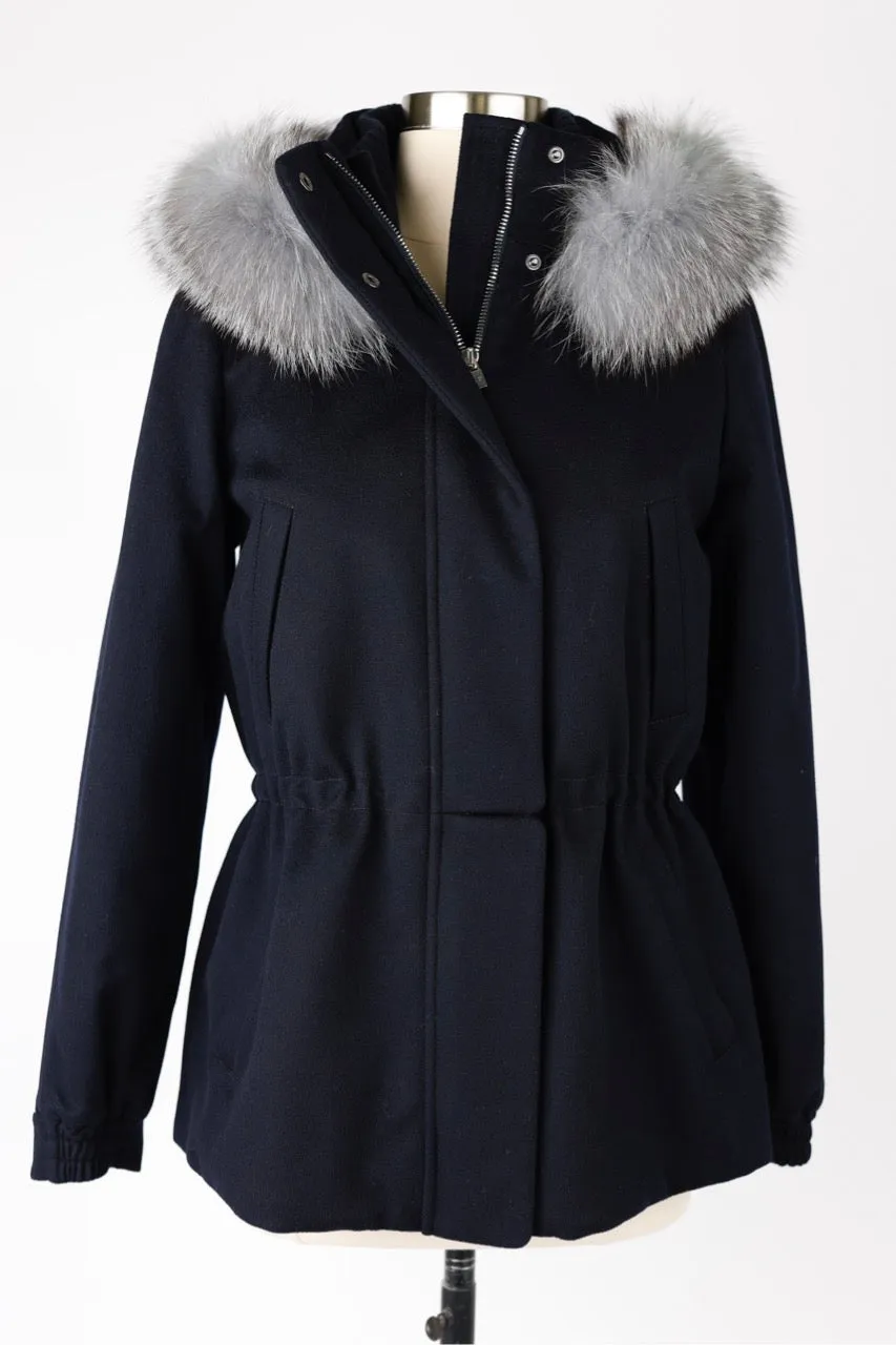 Icery Cashmere Parka w/Fur Hood