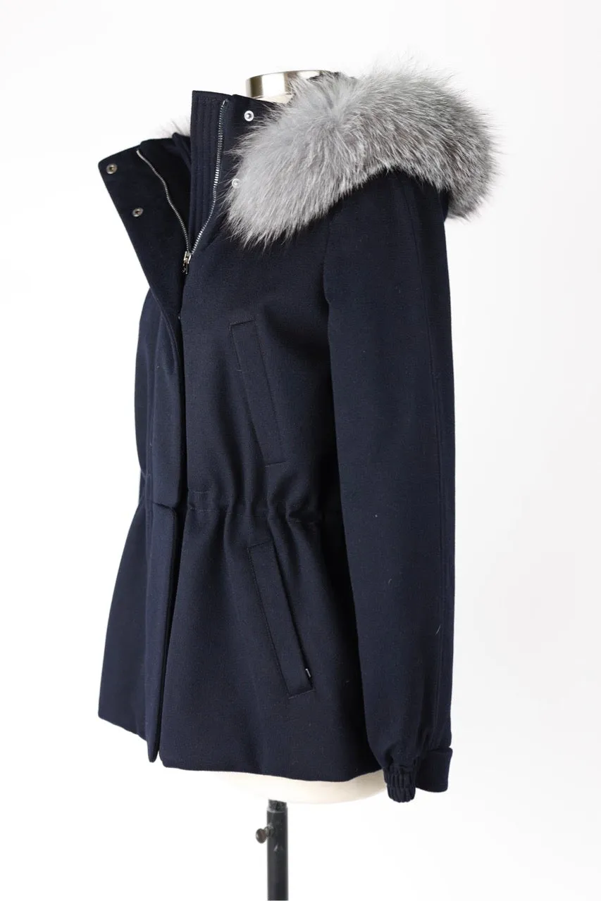 Icery Cashmere Parka w/Fur Hood