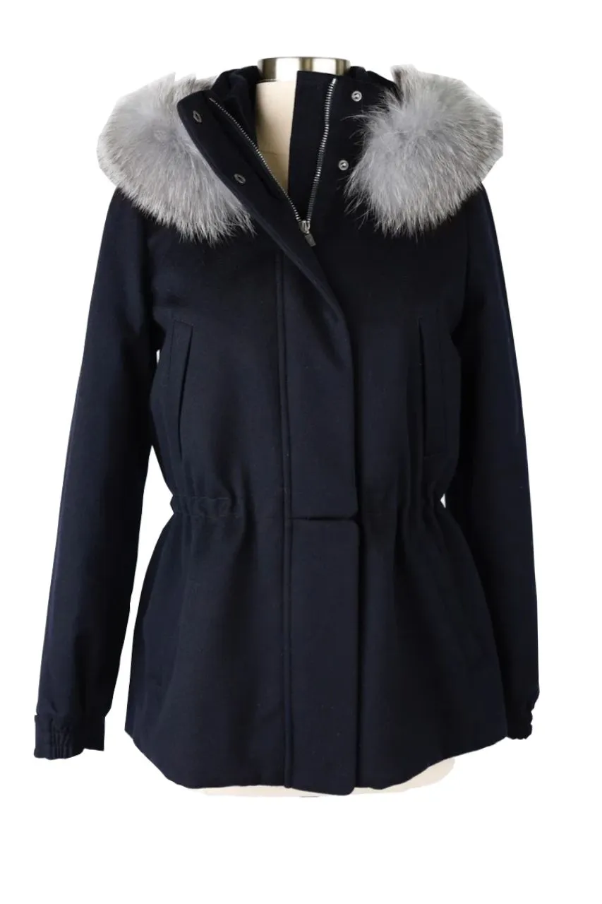 Icery Cashmere Parka w/Fur Hood