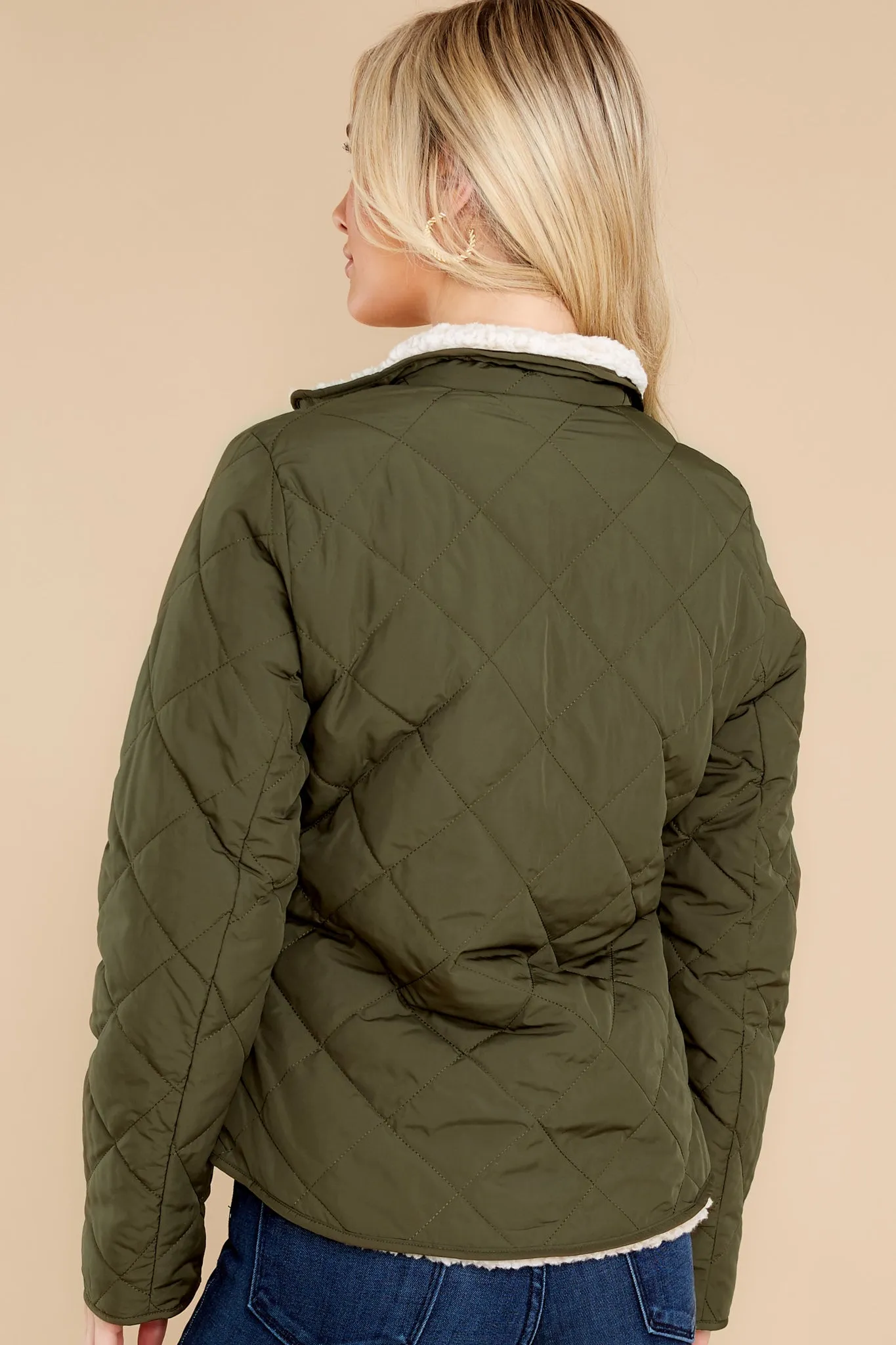 Irresistible Feeling Olive Reversible Jacket