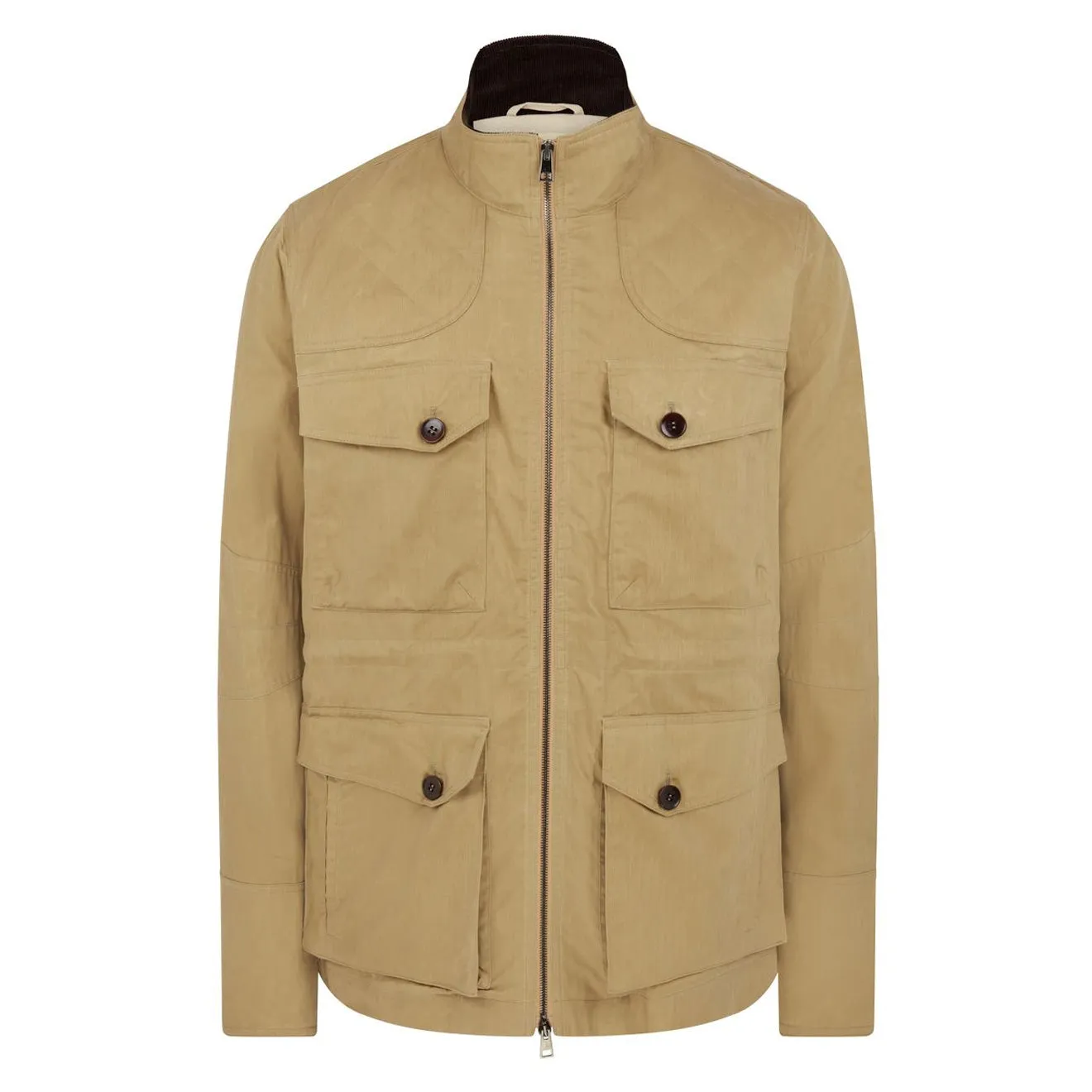 James Purdey Hanning Dry Wax Travel Jacket Beige