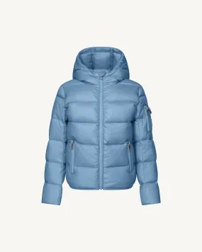 Kazan kids' Extreme Cold hooded down jacket Washed blue