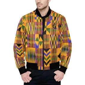 KENTE ATEF All Over Print Quilted Bomber Jacket for Men