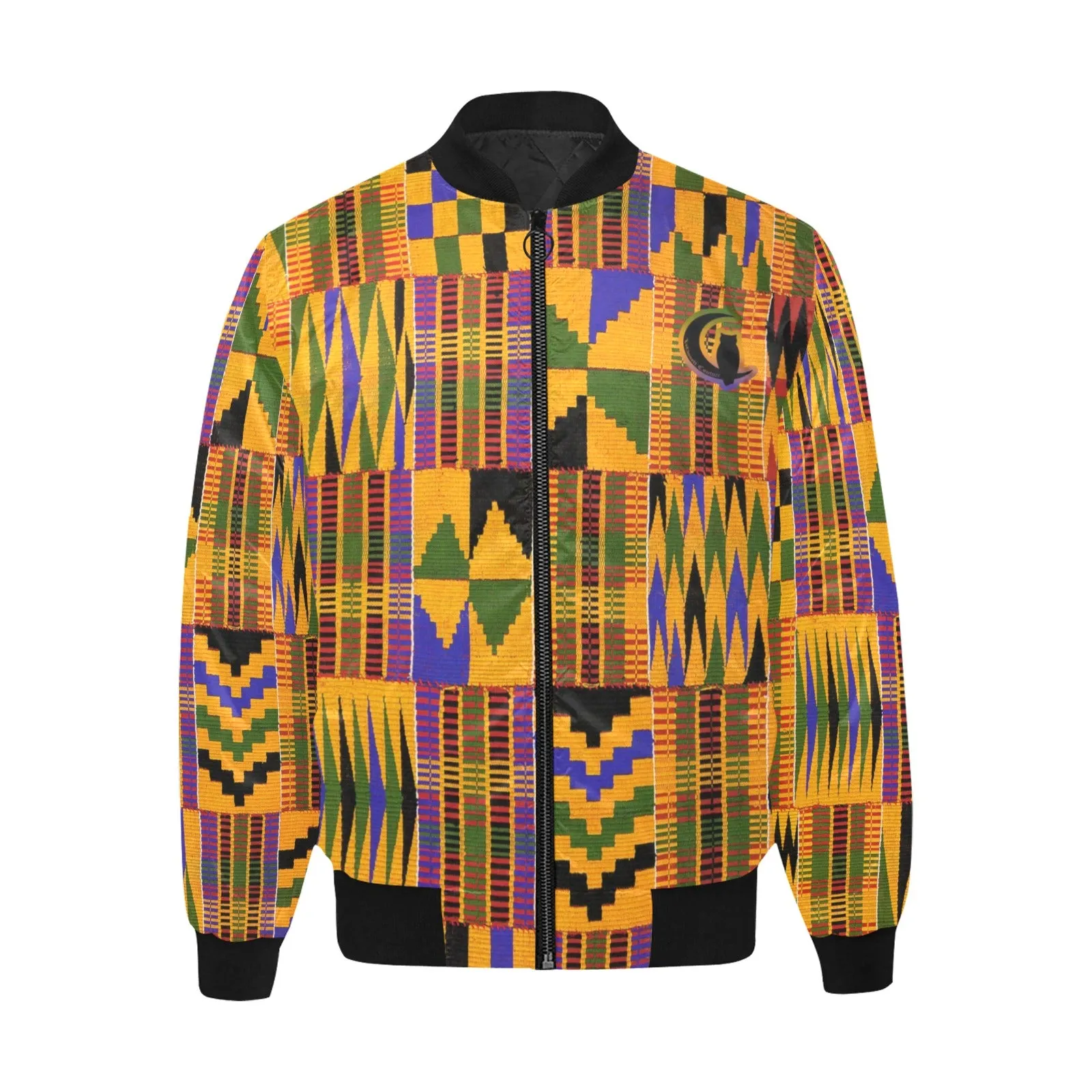 KENTE ATEF All Over Print Quilted Bomber Jacket for Men