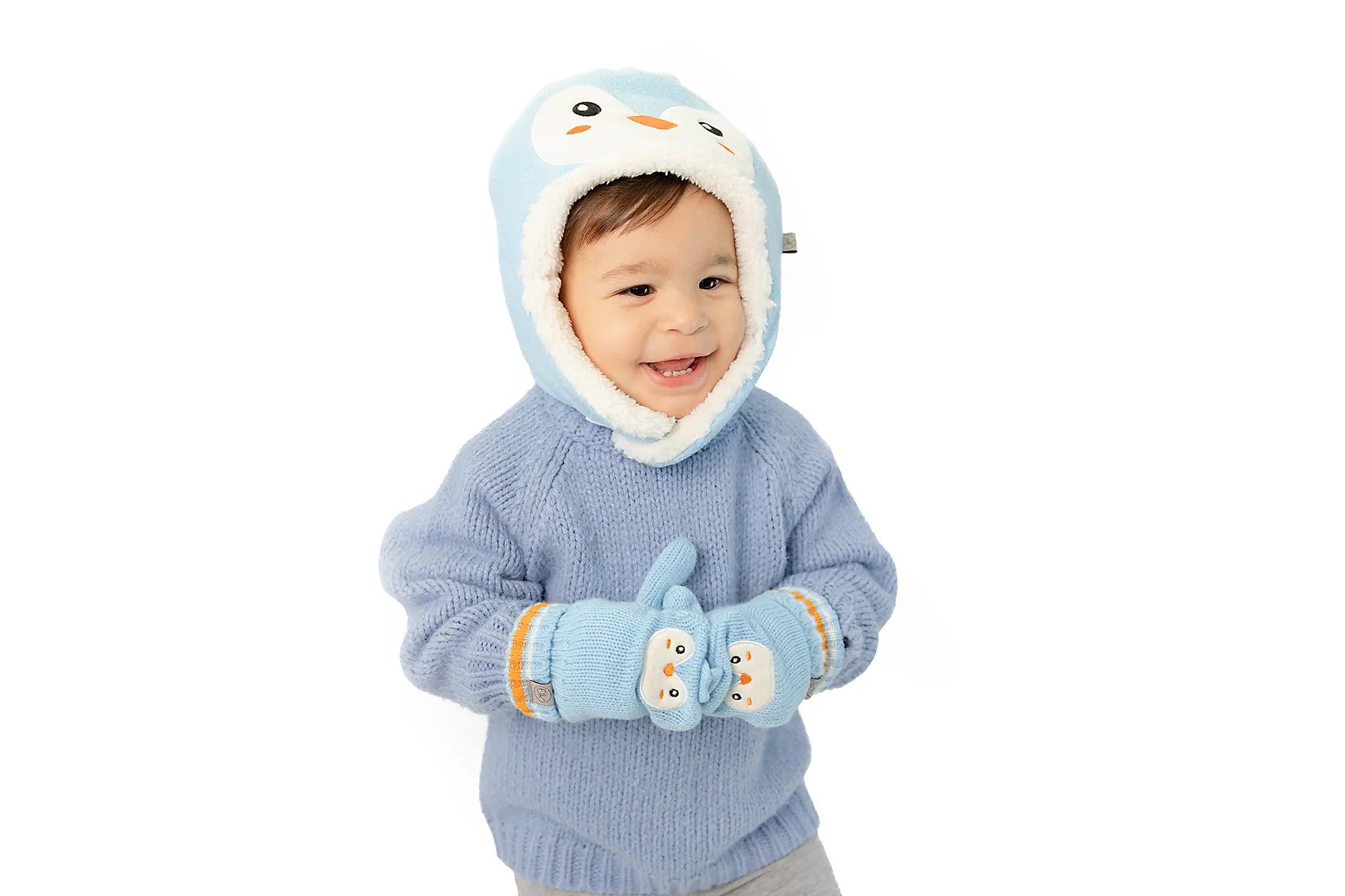 Kids & Baby Reversible Sherpa Hat - Penguin & Polar Bear