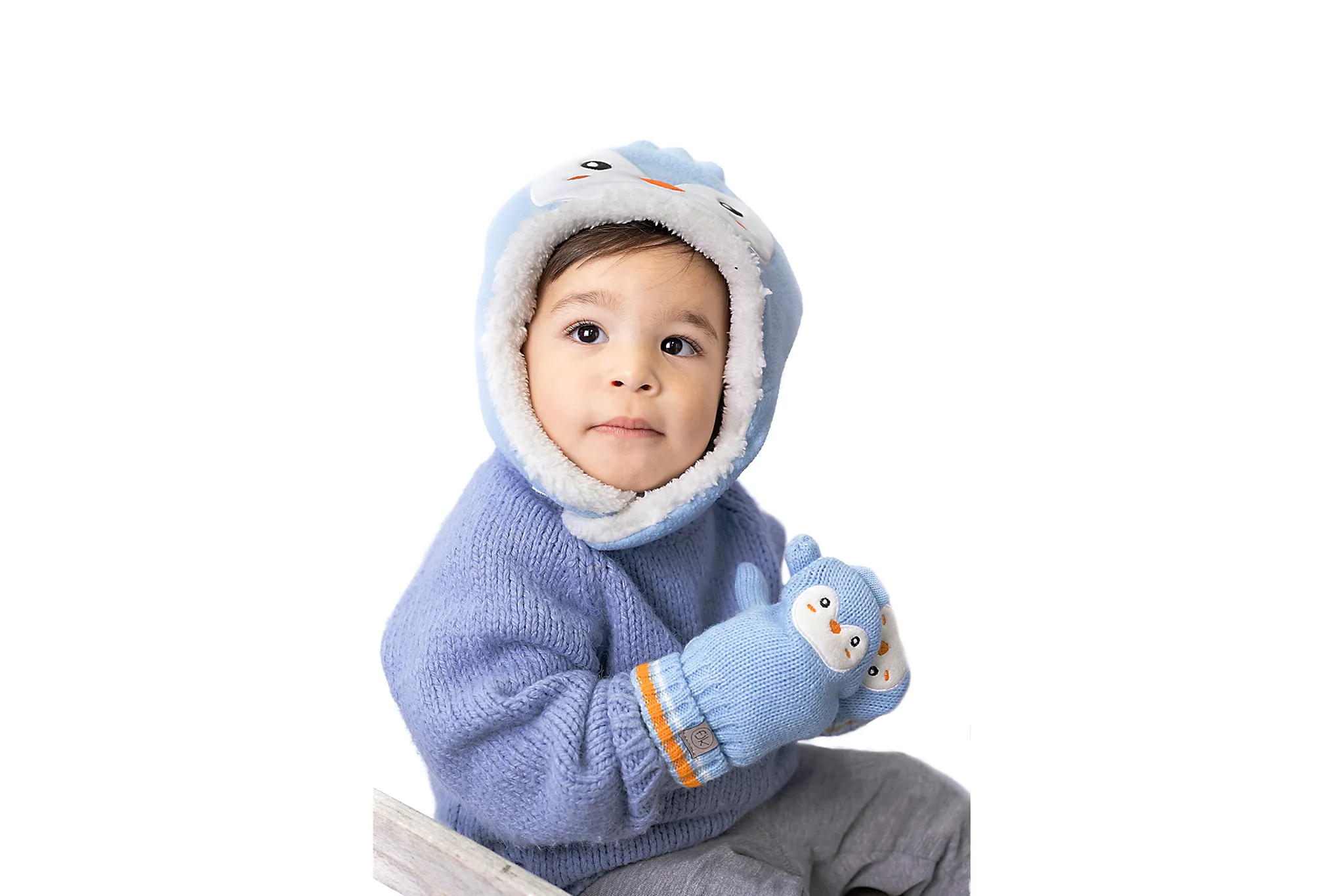 Kids & Baby Reversible Sherpa Hat - Penguin & Polar Bear